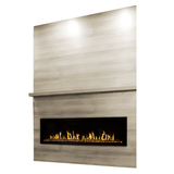 Modern Flames Allwood Fireplace Wall System with Orion Slim Electric Fireplace in Coastal Sand Finish