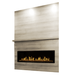 Modern Flames Allwood Fireplace Wall System with Orion Slim Electric Fireplace in Coastal Sand Finish