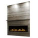 Modern Flames Allwood Fireplace Wall System with Orion Slim Electric Fireplace in Driftwood Gray Finish