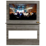 driftwood gray wall system with no fireplace