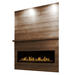 Modern Flames Allwood Fireplace Wall System with Orion Slim Electric Fireplace in Weathered Walnut Finish