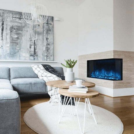 Modern Flames Landscape Pro Multi 3-Sided Built in Electric Fireplace in Living Room