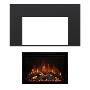 Modern Flames Redstone 36-Inch Electric Fireplace Insert with 4-Inch Trim Kit Bundle
