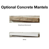 optional non-combustible mantels