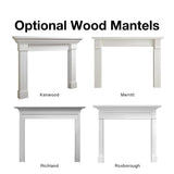 optional wood mantel surrounds