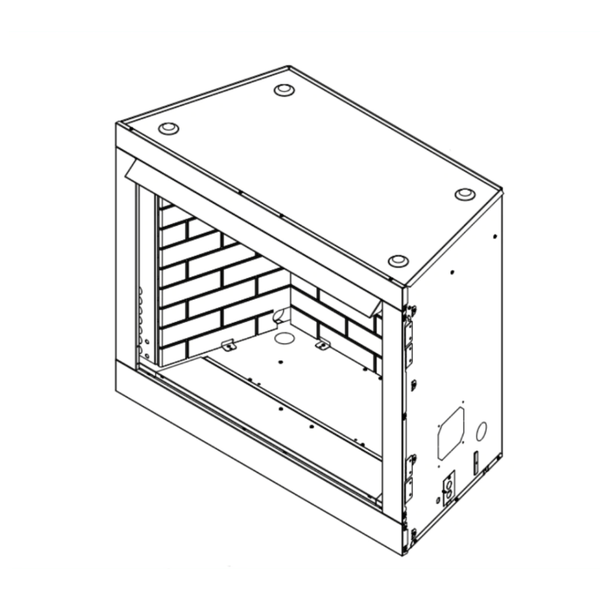 Diagram of Attribute Circulating Radiant Face Vent-Free Gas Firebox - close-up view