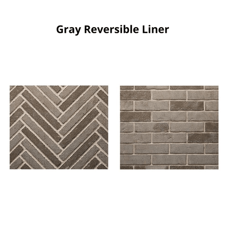 Gray Reversible Liner for Monessen Attribute Vent-Free Gas Firebox
