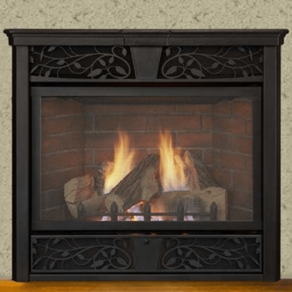 Monessen Black Decorative Front for Symphony Series Fireplace Lifestyle
