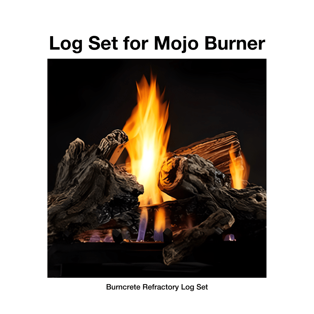 Burncrete Refractory Log Set for Mojo Burner