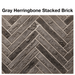 Gray Herringbone Stacked Brick