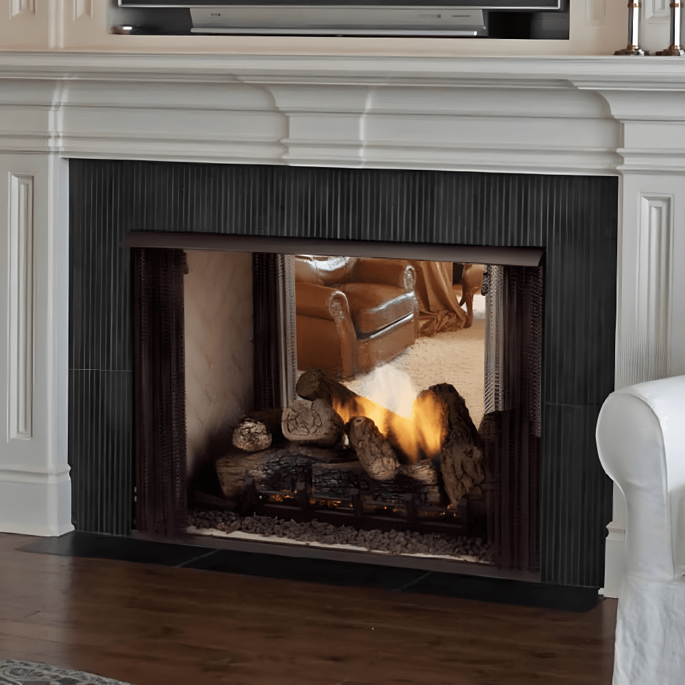 False Firebox Monessen Lo-Rider 36-Inch See-Through Firebox — Modern Blaze