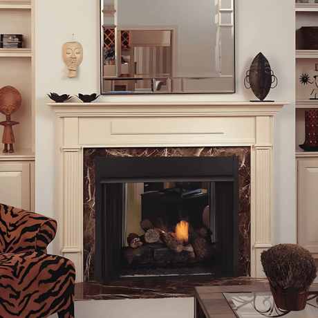 Lo-Rider 36-Inch Designer See-Through Firebox with Log Set and burner, (not included, (Sold Separately) in Livingroom