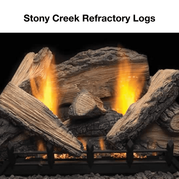 Stony Creek Refractory Log Set - close-up view