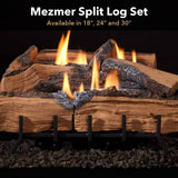 Mezmer Split log set for the Monessen Lumonessen burner, available in 18, 24 and 30 inches