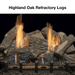 Highland Oak Refractory Log Set