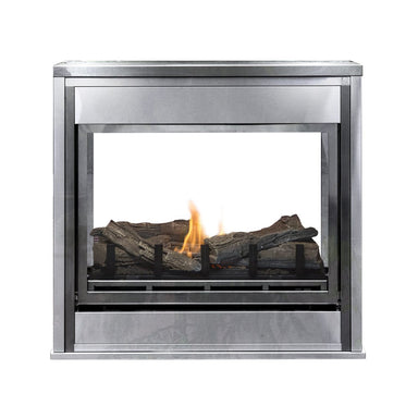 Montigo Divine 38-Inch Ventless See-Through Outdoor Gas Fireplace with enclosure