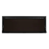 napoleon astound electric fireplace with flip down glass open