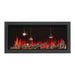 napoleon astound electric fireplace with holiday decor