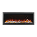 napoleon astound 62" electric fireplace with birch logs and glass beads
