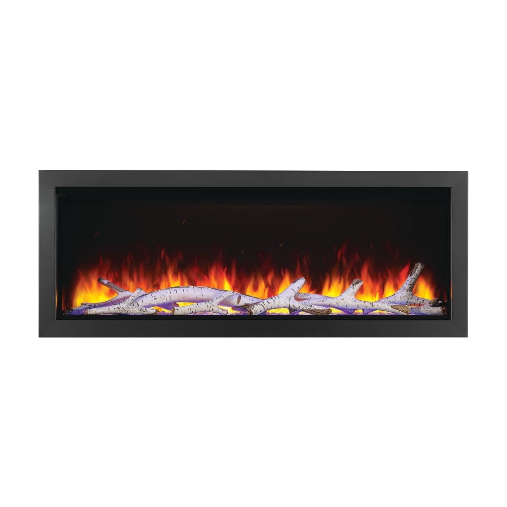 napoleon astound 62" electric fireplace with birch logs