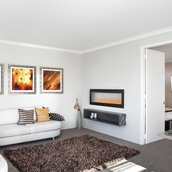 Napoleon CLEARion Elite See-Through Electric Fireplace in Living Room