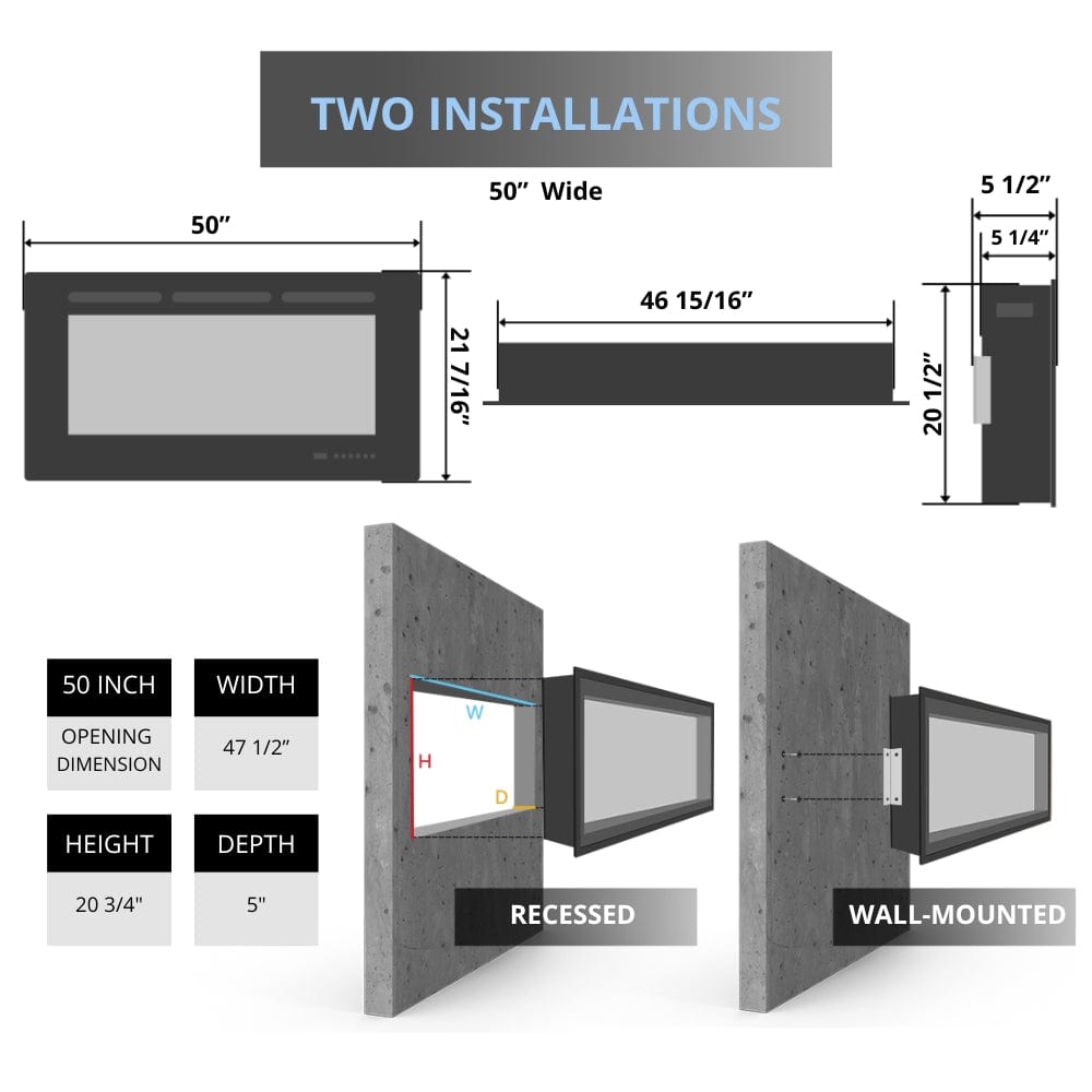 Napoleon PurView Wall Mounted Electric Fireplace — Modern Blaze