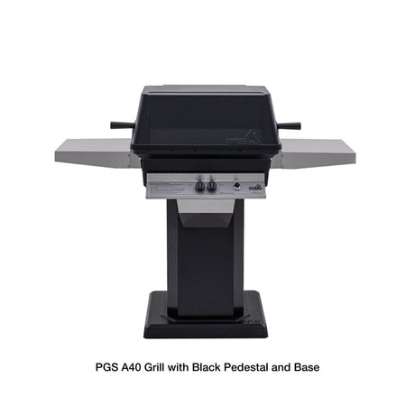 Performance Grilling Systems A40 Post Mounted Gas Grill with Black Pedestal and Base