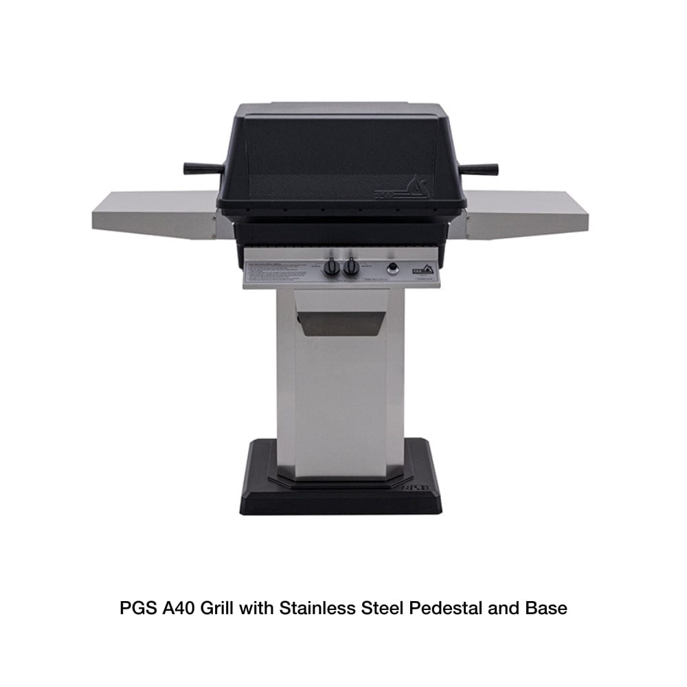 Performance Grilling Systems A40 Post Mounted Gas Grill with Stainless Steel Pedestal and Base