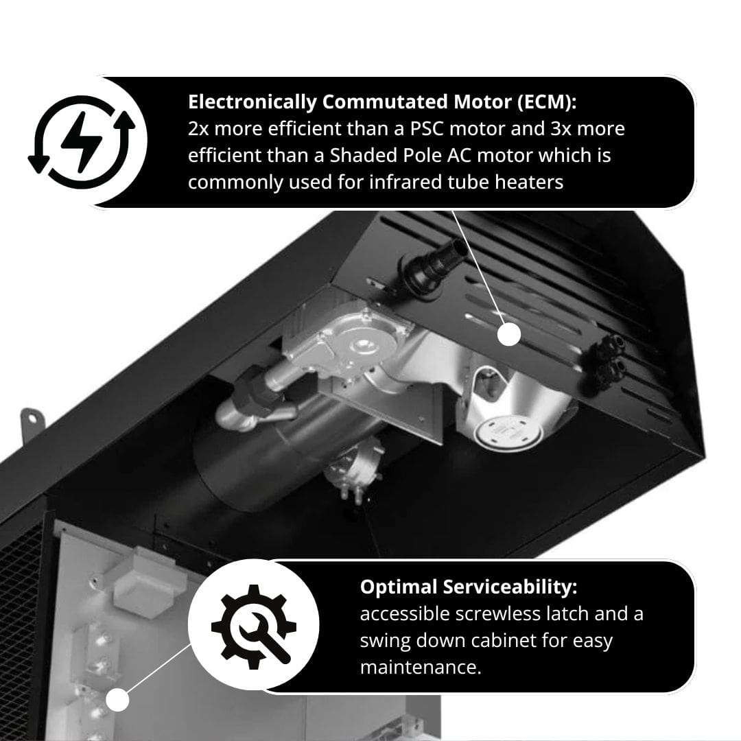phantomSchwank natural. gas patio heater with efficient motor and easy service