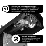 phantomSchwank natural. gas patio heater with efficient motor and easy service