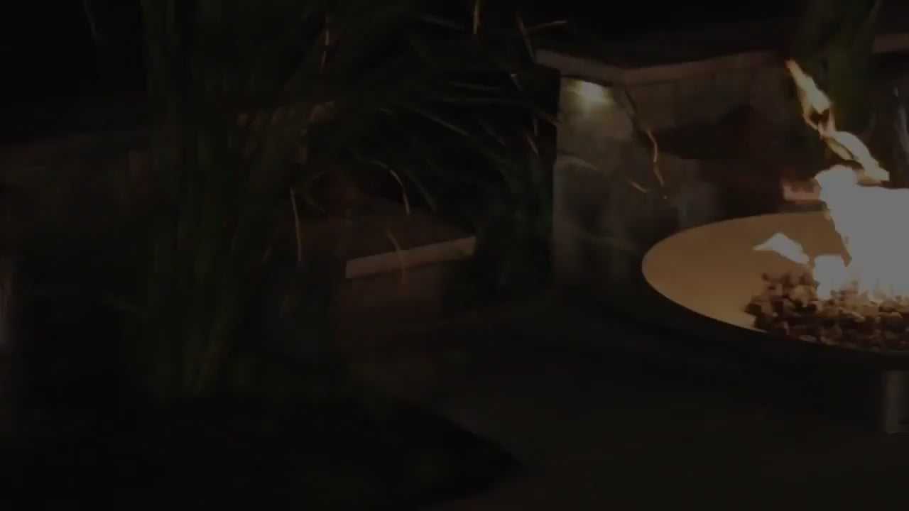 Fire Pit Art Bella Vita - Handcrafted Carbon Steel Gas Fire Pit