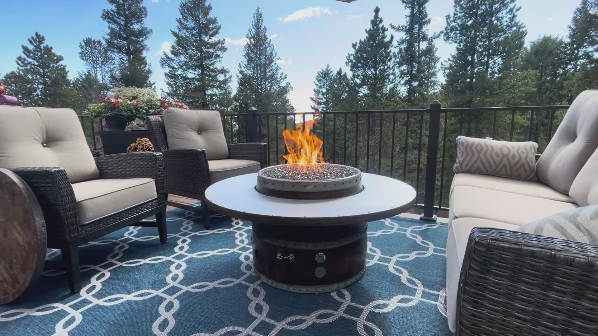 Wine Barred Dude Coffee Table Fire Pit Video