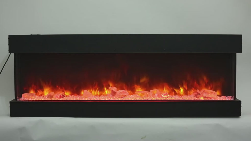 Amantii Truview XL Electric Fireplace with orange flames video