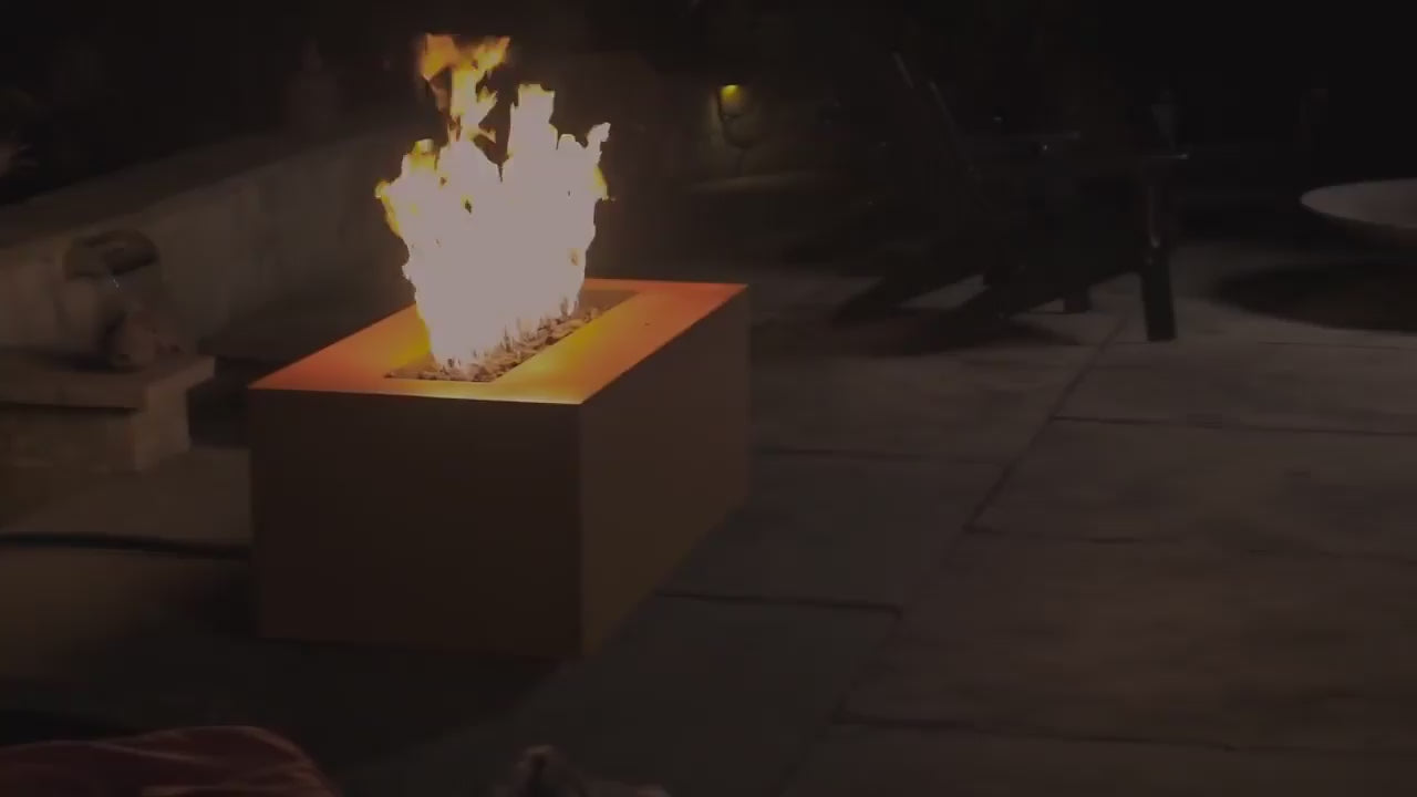 Fire Pit Art Linear Handcrafted Carbon Steel Gas Fire Pit