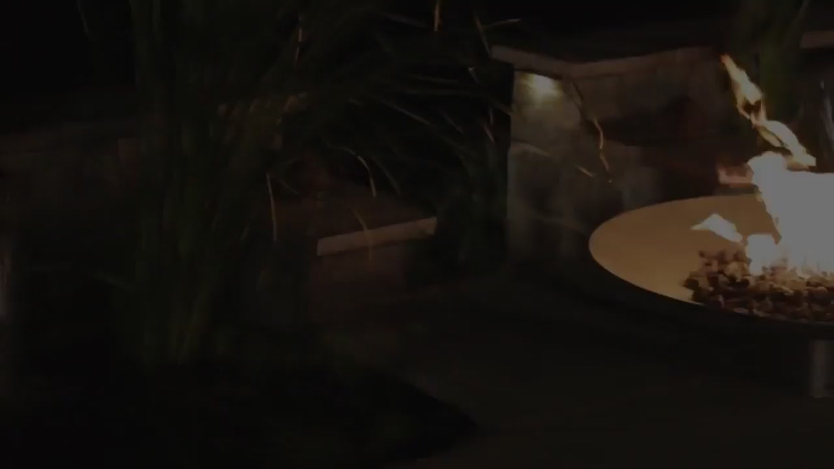 Fire Pit Art Bella Vita - Handcrafted Carbon Steel Gas Fire Pit