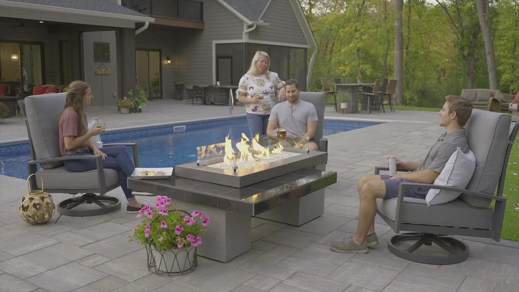 The Outdoor GreatRoom Company Uptown 65" Linear Gas Fire Pit Video