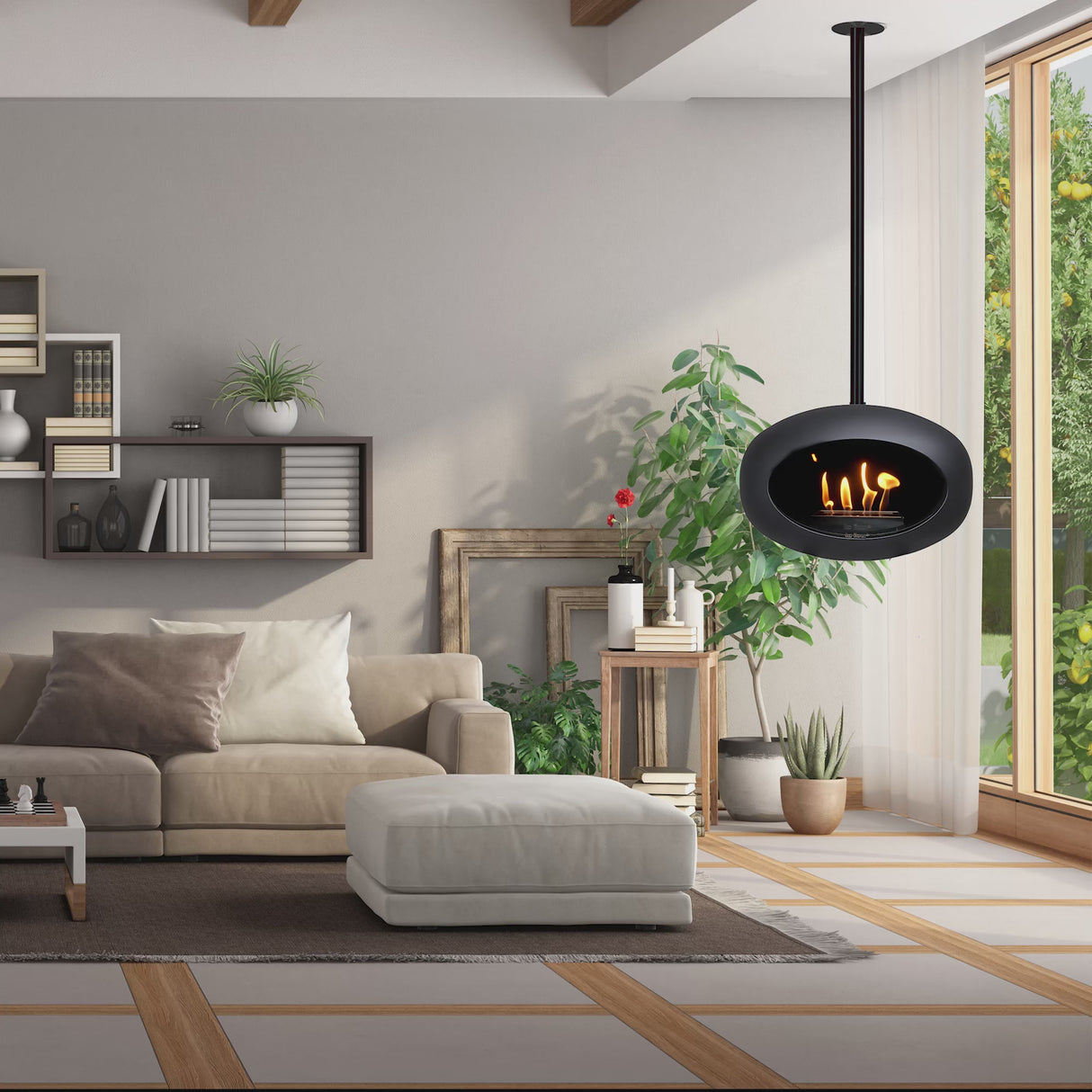 Le Feu Dome Sky Black Ceiling-Mounted
