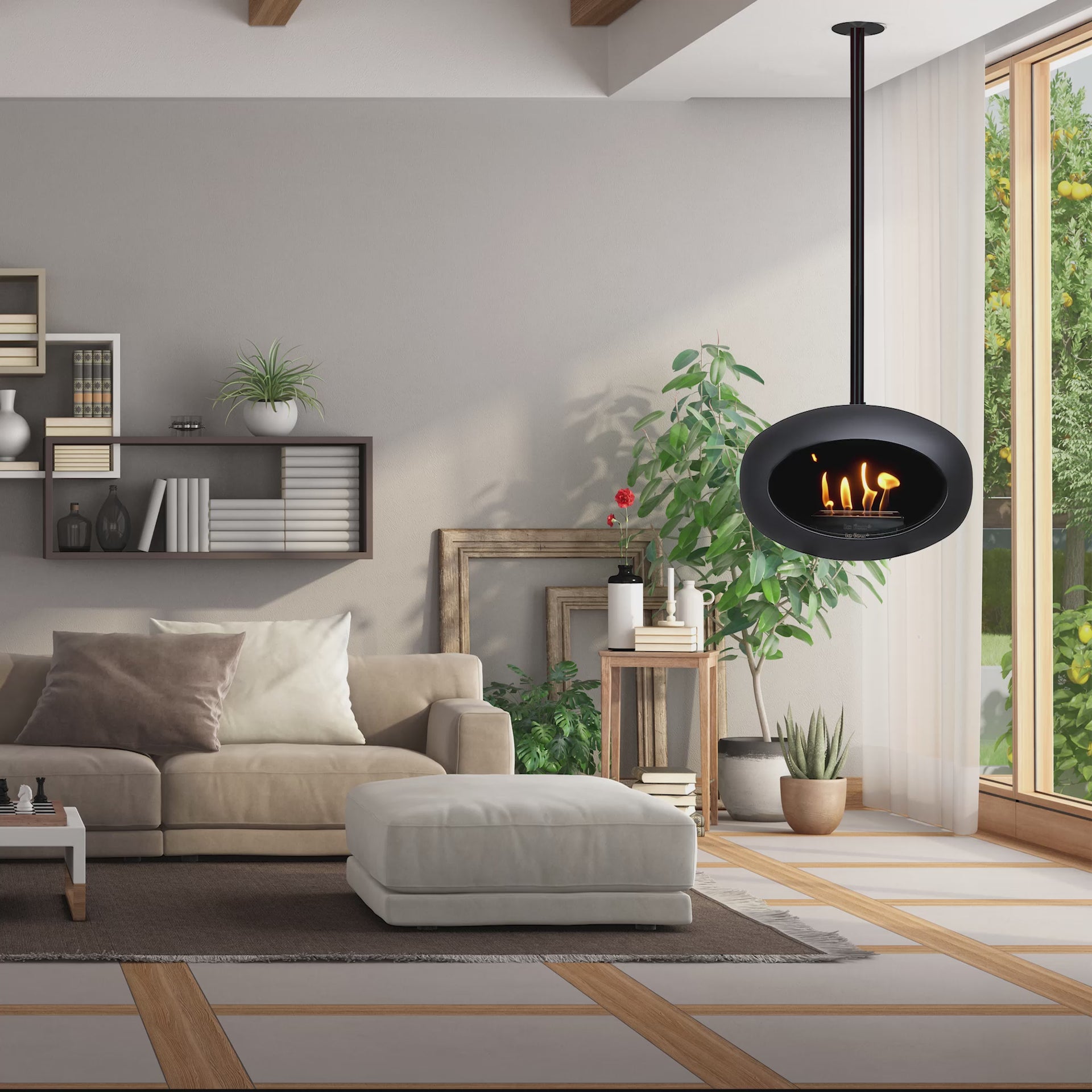 Le Feu Dome Sky Black Ceiling-Mounted