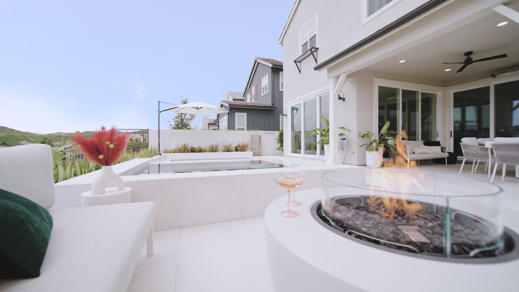 EcoSmart Fire Pod 39-Inch Round Concrete Fire Pit Bowl Video