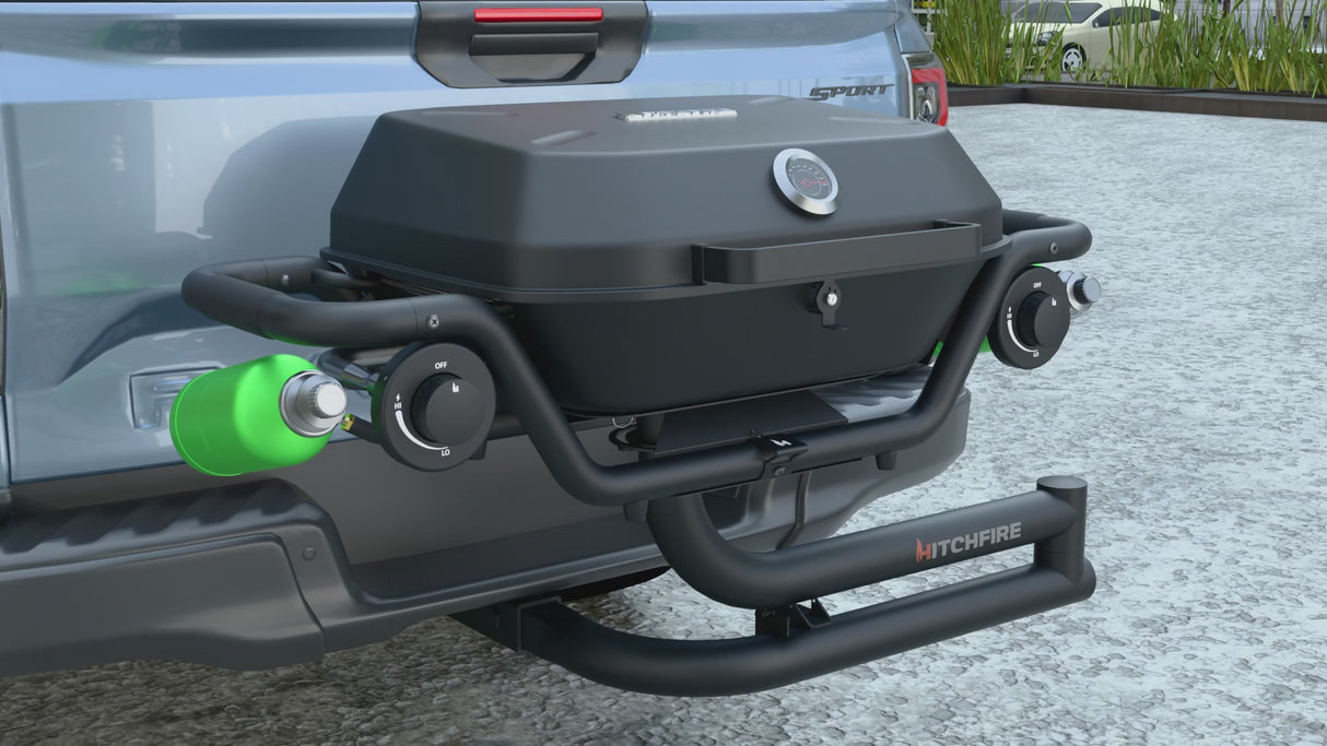 HitchFire F-20 Hitch Mounted 2-Burner Propane Gas Grill