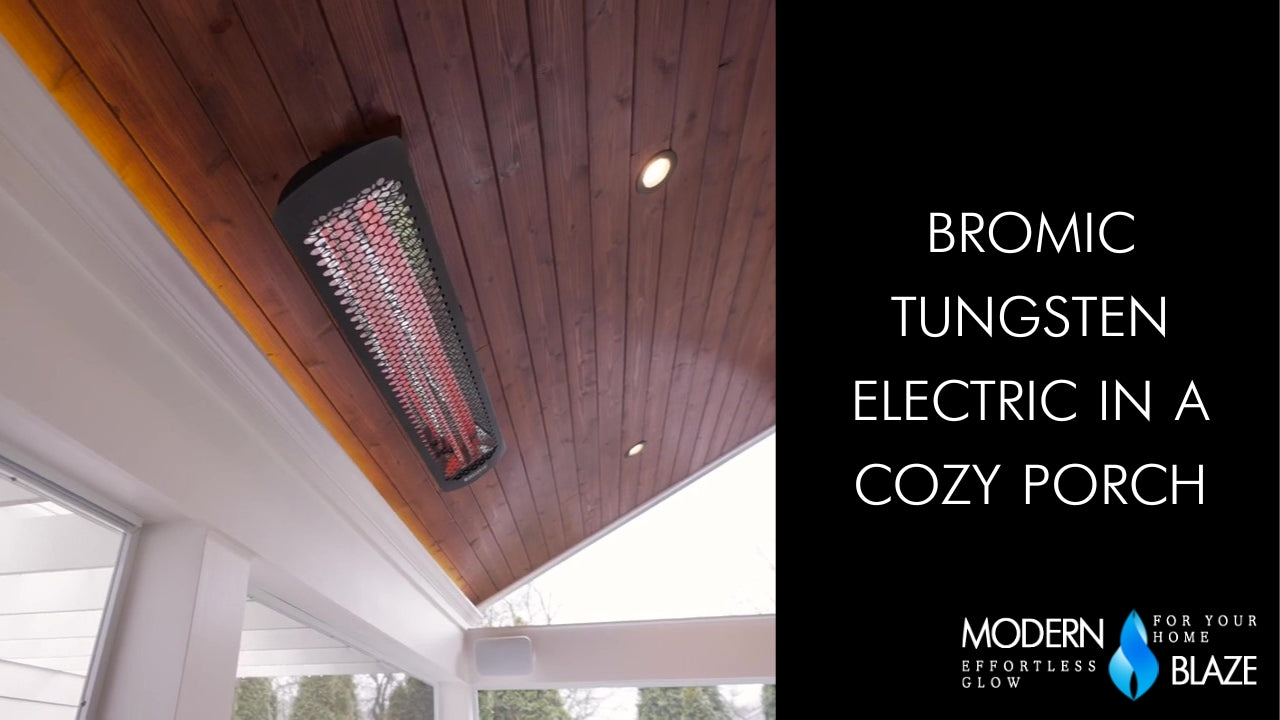 Bromic Tungsten Electric Heats Up Cozy Screened in Porch