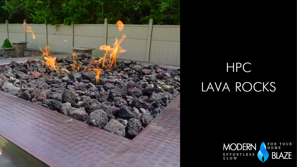 outdoor fire pit lava rocks