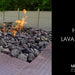 outdoor fire pit lava rocks