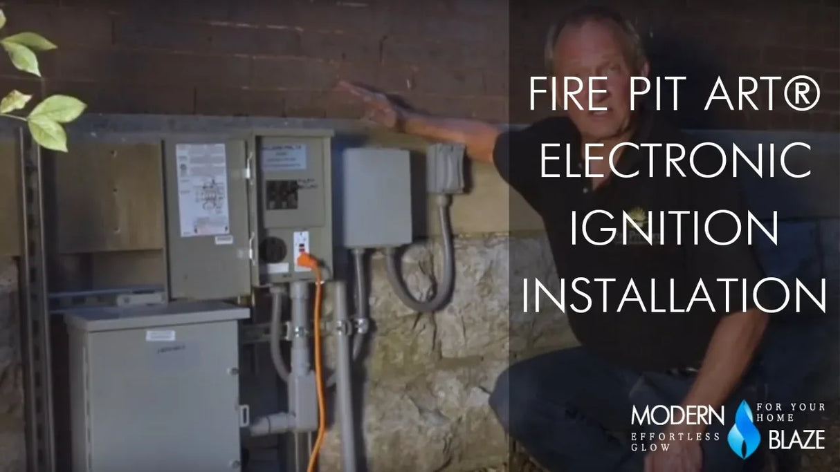 Fire Pit Art Electronic Ignition Installation