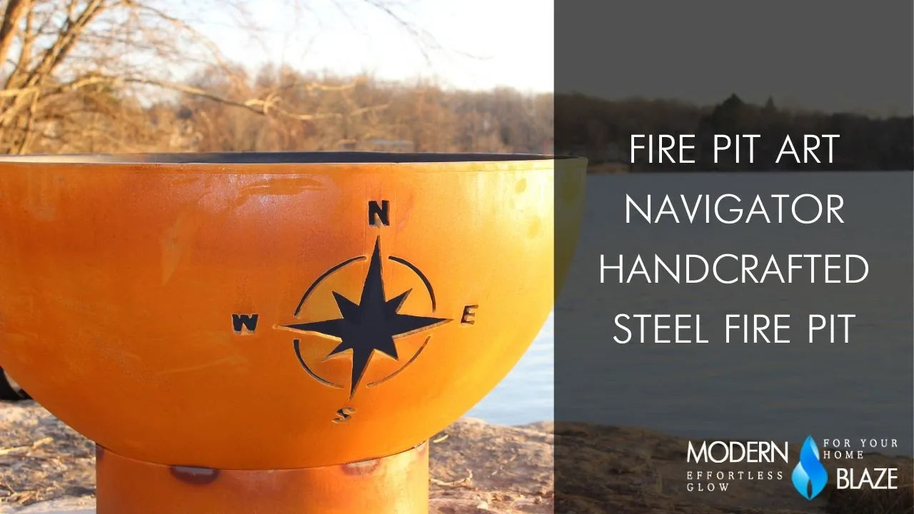 Fire Pit Art Navigator Handcrafted Steel Fire Pit