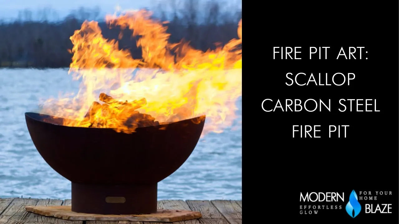 Fire Pit Art Scallop Carbon Steel Fire Pit