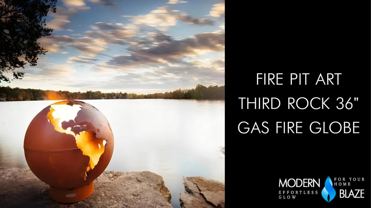 Fire Pit Art Third Rock Gas Fire Globe