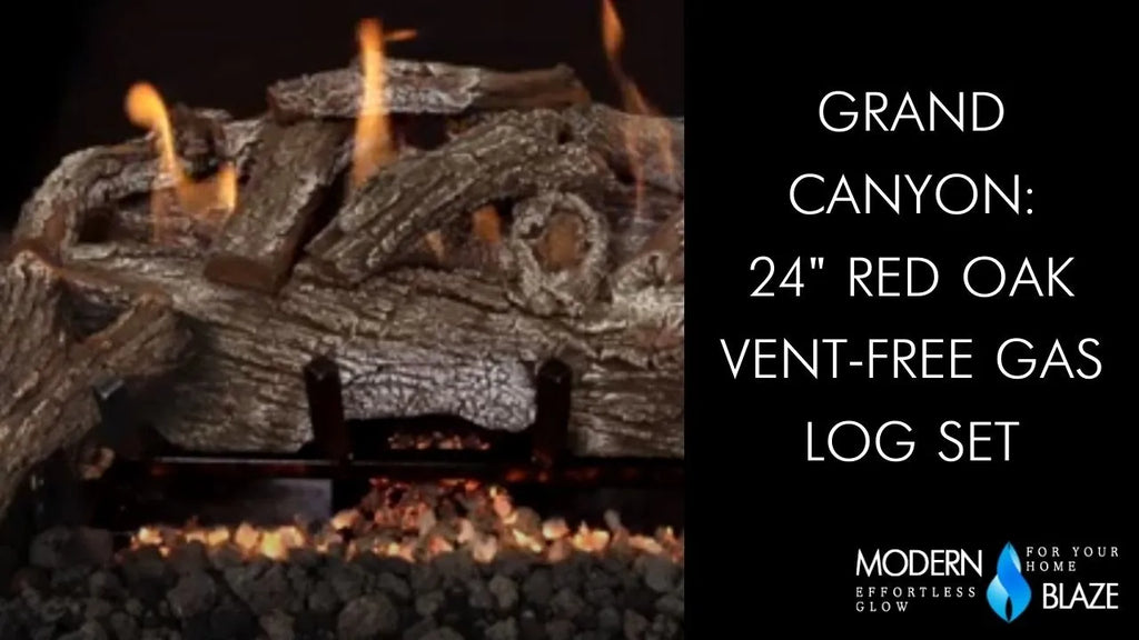  Comfort Flame Vent Free Gas Log Set River Canyon Oak