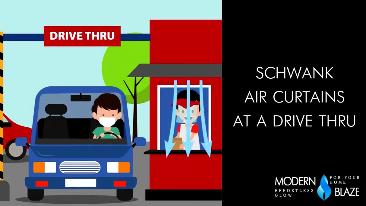 schwank air curtains at drive thrus