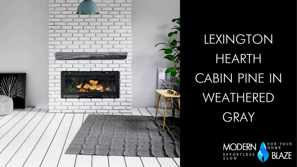 Lexington Hearth Cabin Pine Mantel Shelf - Weathered Gray
